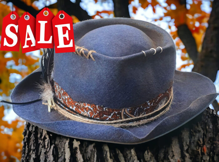 Blue Burnt Hat -60cm