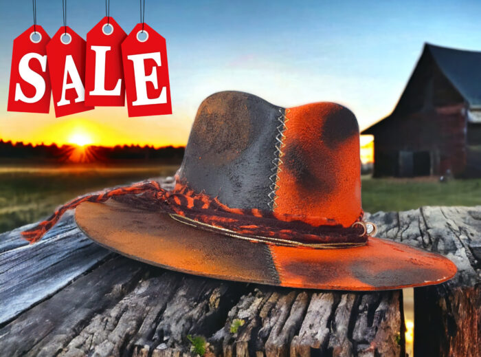 Black Orange half Hat