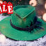 green felt hat burnt unique hat