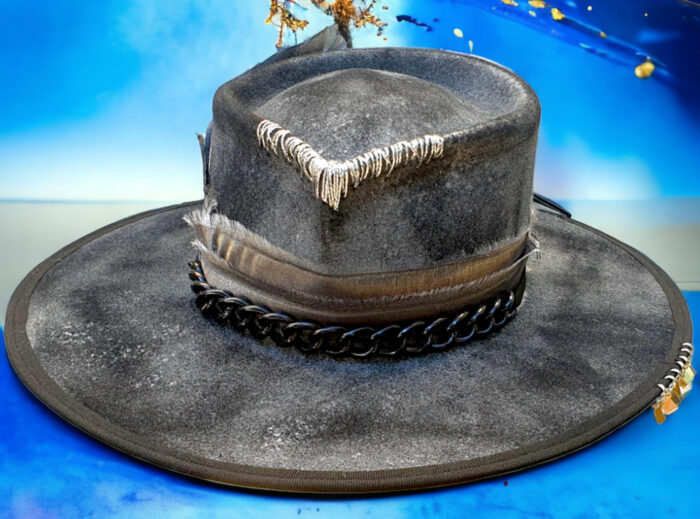 Silver Black Hat - 54 cm - Image 5
