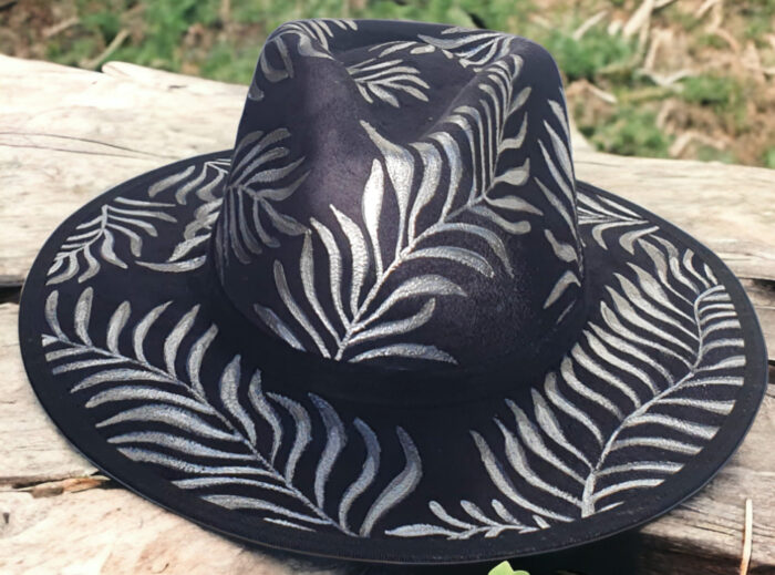 Silver Handpainted Hat - Image 4