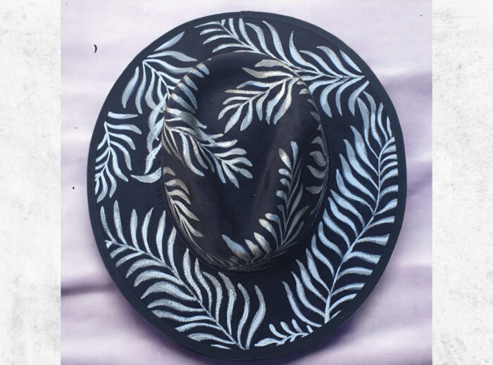 Silver Handpainted Hat - Image 5