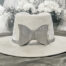 bridalhat white hat with lace and silver leather bow