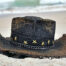 summer painted hat western wisca hat with gold stars black paint