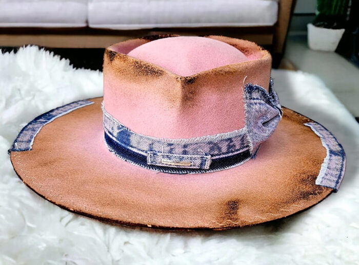 Pink Burnt Hat - 55cm - Image 3