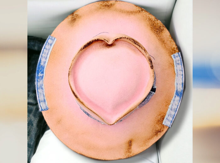 Pink Burnt Hat - 55cm - Image 4