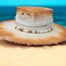 summer hat handpainted with unique decor