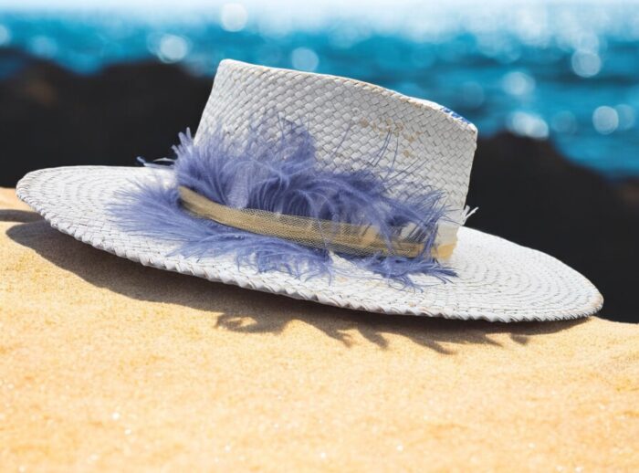 White Straw Hat -56 cm - Image 3