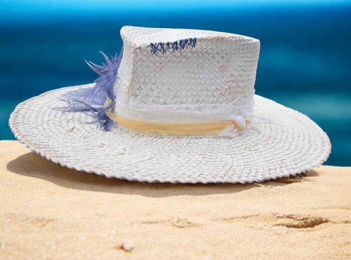 White Straw Hat -56 cm - Image 4