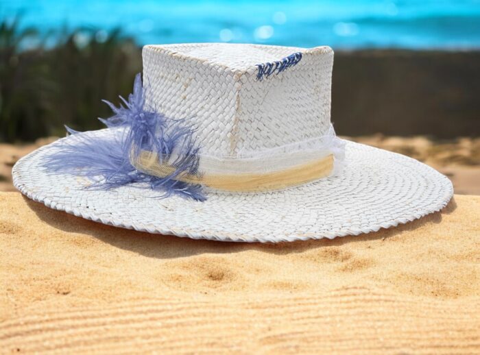 White Straw Hat -56 cm - Image 5