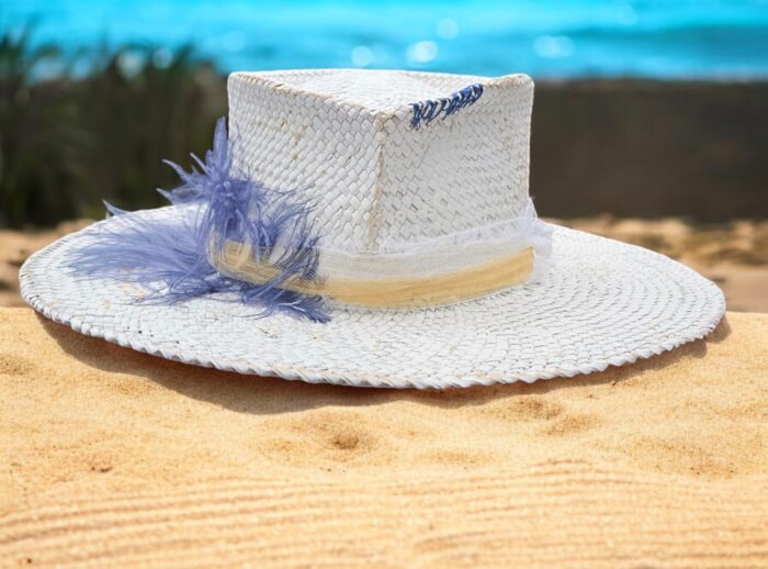White Straw Hat -56 cm - Image 5