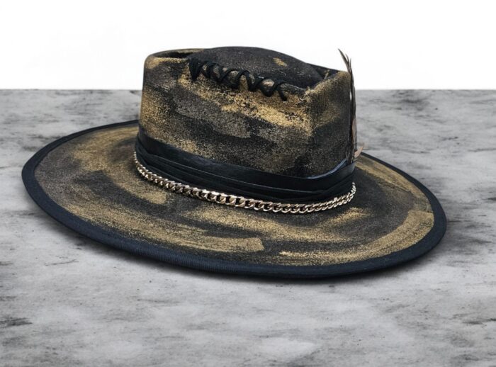 Black Gold Hat - 57cm - Image 4