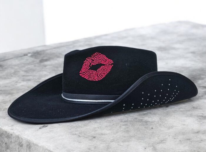 Western Brim Lips Hat- 55cm - Image 4