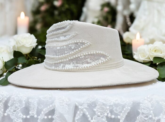 Pearl Bridal Hat - Image 4