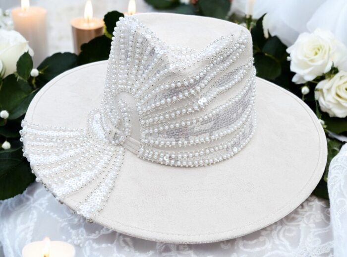 Pearl Bridal Hat - Image 3