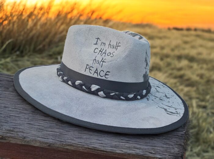 Grey Black Chaos Hat