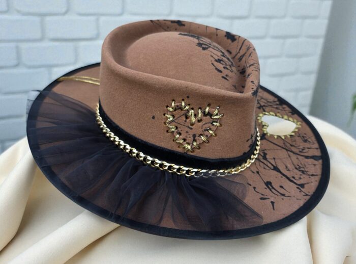 Ink & Gold Felt Hat 55cm - Image 2