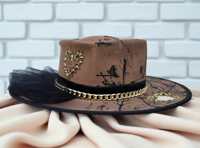 Ink & Gold Felt Hat 55cm - Image 3
