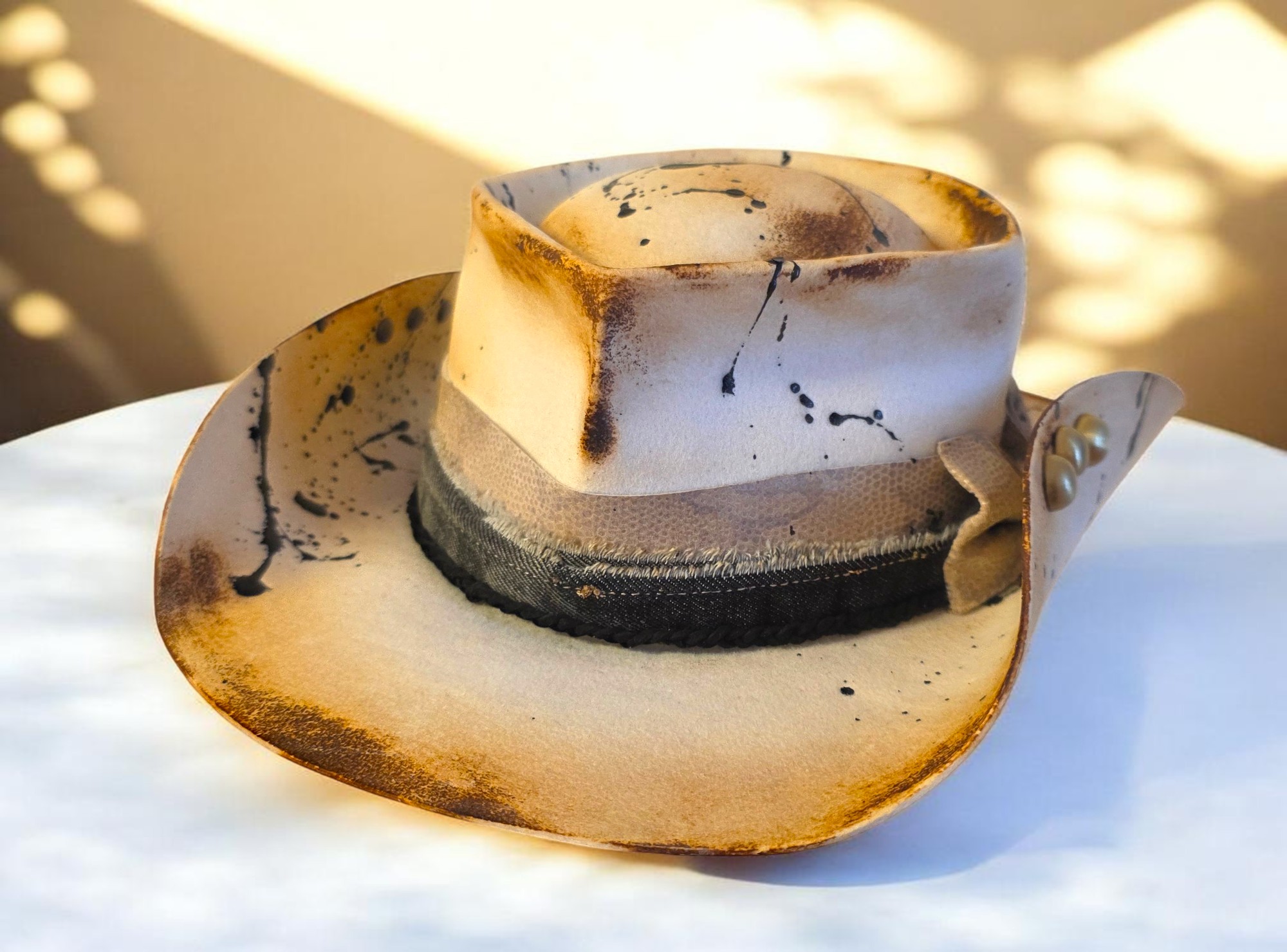 Cowboy beige hat- 56cm - Image 3