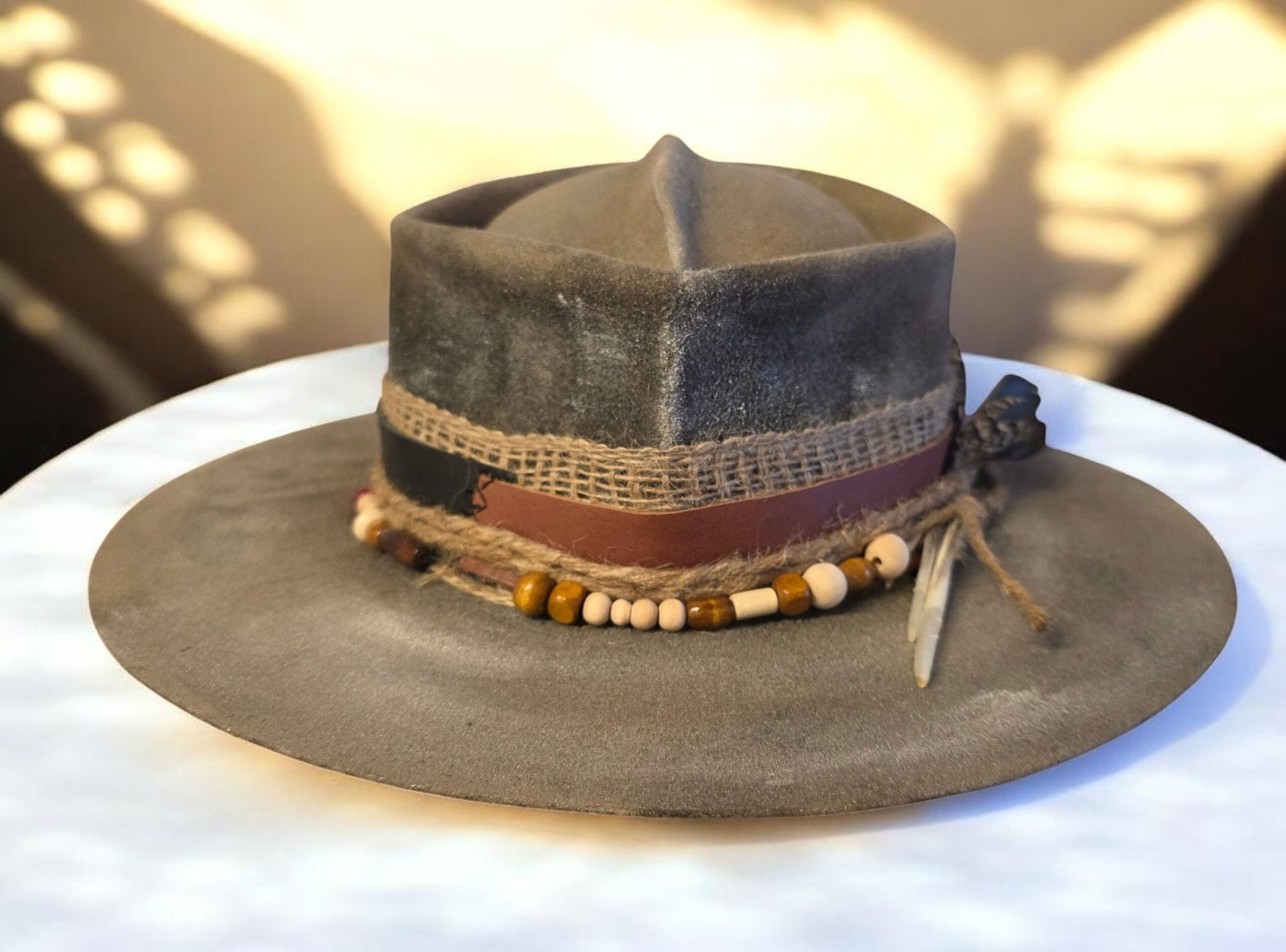Grey FEATHERS Hat- 57cm - Image 5