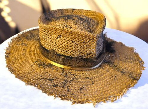 Summer Brown Gold Hat- 56.5-57 cm